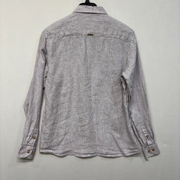 Velez Artisan Men 100% Linen Button Shirt Top Size Large Semi Fit D034 -23 - Picture 15 of 16